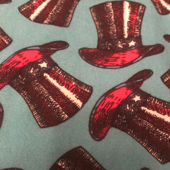 Lularoe Americana Uncle sam’s Top hat leggings TC - Picture 3 of 4
